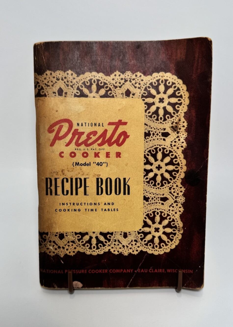 Vintage 1946 National Presto Cooker Recipe Book Model 40 Pressure Cooking Manual